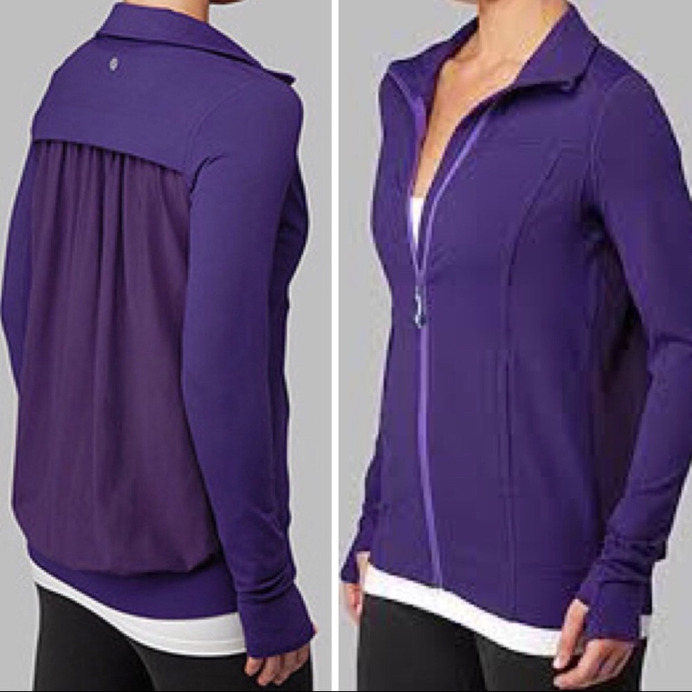 Lululemon Tadasana Mesh Back Jacket Purple